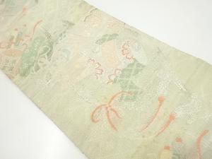 アンティーク　絽小槌模様織出し丸帯（材料）